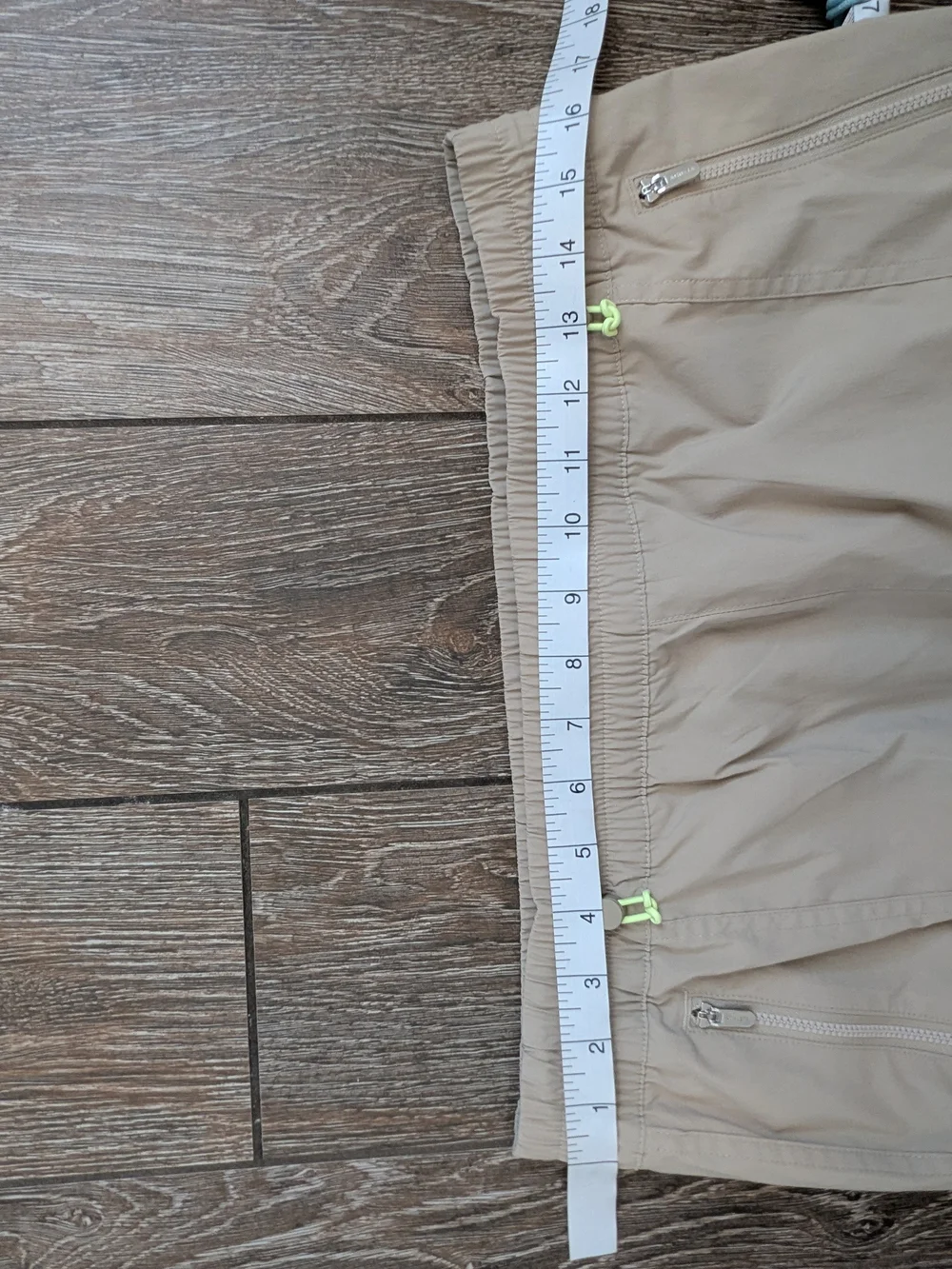 Athleta Cascade High Rise Cargo Poplin Pants Oak Size Medium Khaki Drawstring - Picture 10 of 14